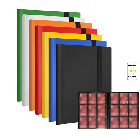 Hemasa 9 Pocket  Card AlbAum Folder - 360 Side Loading Pocket Binder for Game Cards & Sports Cards