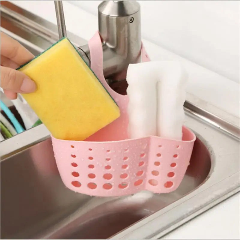 Hemasa Sink Shelf Soap Sponge Holder/ Clip Dish Drainer Drying Rack /Silicone Storage Basket