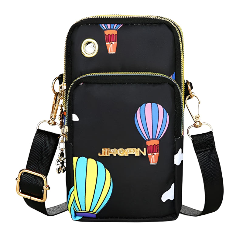 Hemasa Mobile Phone Bag Women's Crossbody Mini Bags /Neck Hanging Running  shoulder Bag 3 Layer Wallet