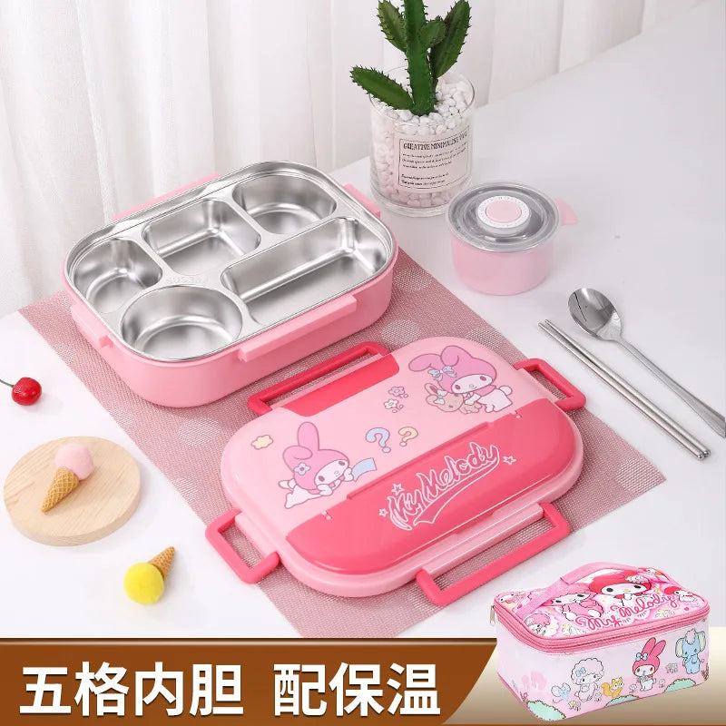 Hemasa Four Grids Five Grids Large Capacity Cartoon Anime Figure Cute Insulation
