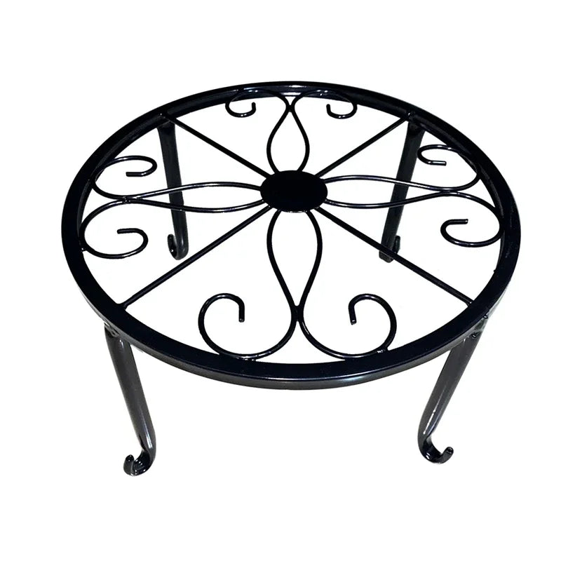 Tejesa Metal Plant Stand Flower Pot Base Holder Stool for Home Garden Indoor Outdoor Flower Plant Display Free Standing Bonsai Holder