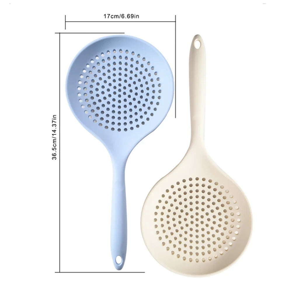 1/2Pcs Silicone  Cooking Spatula Large Colander Soup Strainer Household Kitchen Tool