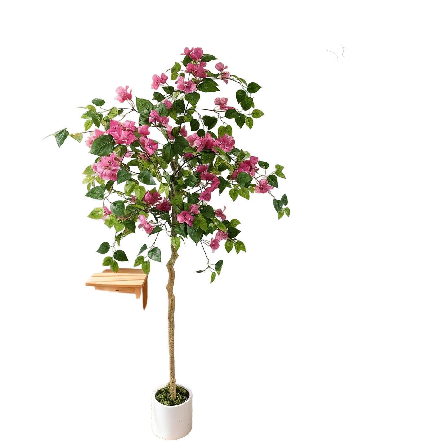 Tejesa 135-170CM Artificial plum blossom Tree Branch with Plastic Pot Indoor Home ornament Fake Plant for wedding home room decor