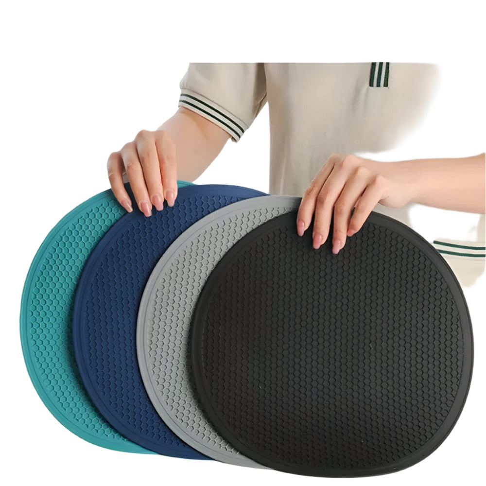 Hemasa (Set of 2)25cm Large Silicone Mat Coaster Heat Resistant Placemat Honeycomb Nonslip Pot Holder Table Mat