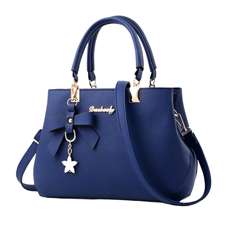 Hemasa  Women Messenger Bags with flower pendant Office Ladies Totes /Pure Leather Handbag for female Crossbody Shoulder