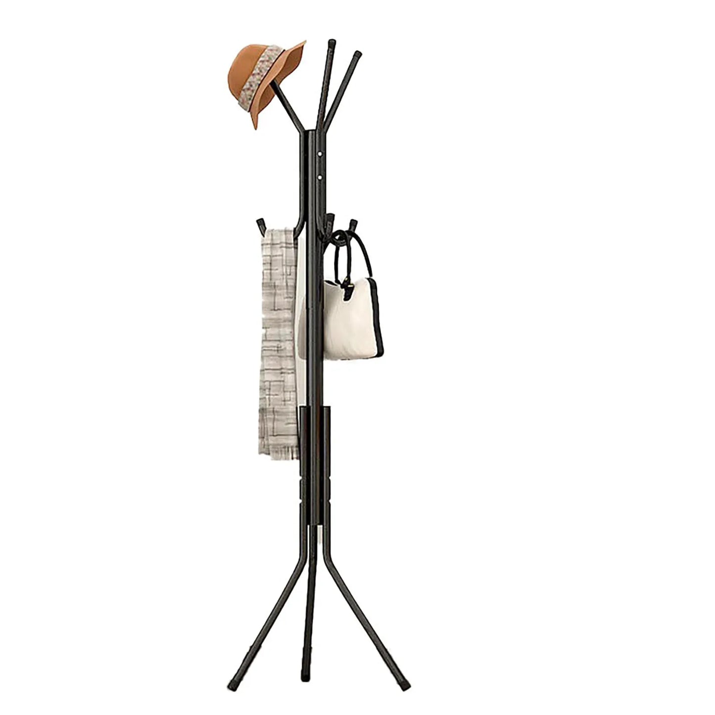Sturdy Metal Coat Rack Stand Stable Base Multipurpose Coat Hat Rack for Entryway Living Room Bedroom