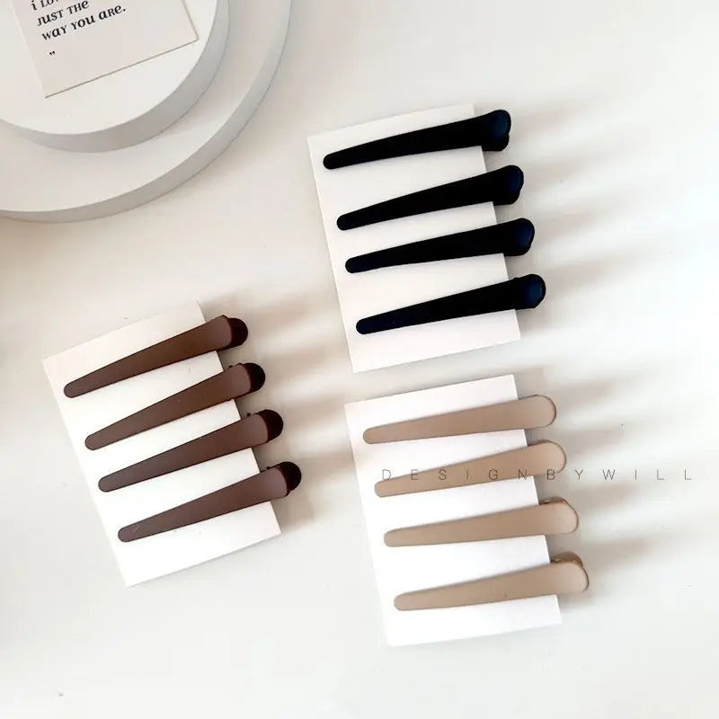 4Pcs/Set Candy Color Professional Hairdressing Salon Hairpins Plastic Duckbill Hair Clips DIY Alligator Hair Care Styling Tools