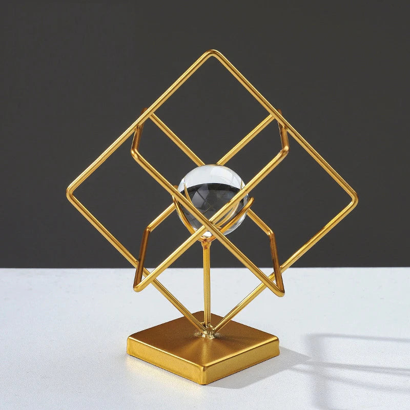 Hemasa  Metal Crystal Ball Pendant Ornament for Living Room/ Office Desktop Decoration