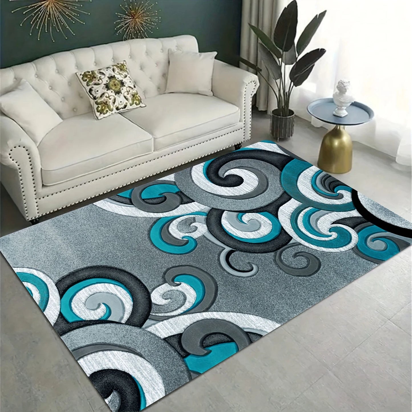 Tejesa Ocean Waves Large Area Rug Soft Floor Mat Doormat Living Room Carpet Rug For Bedroom Outdoor Carpet Home Decoration