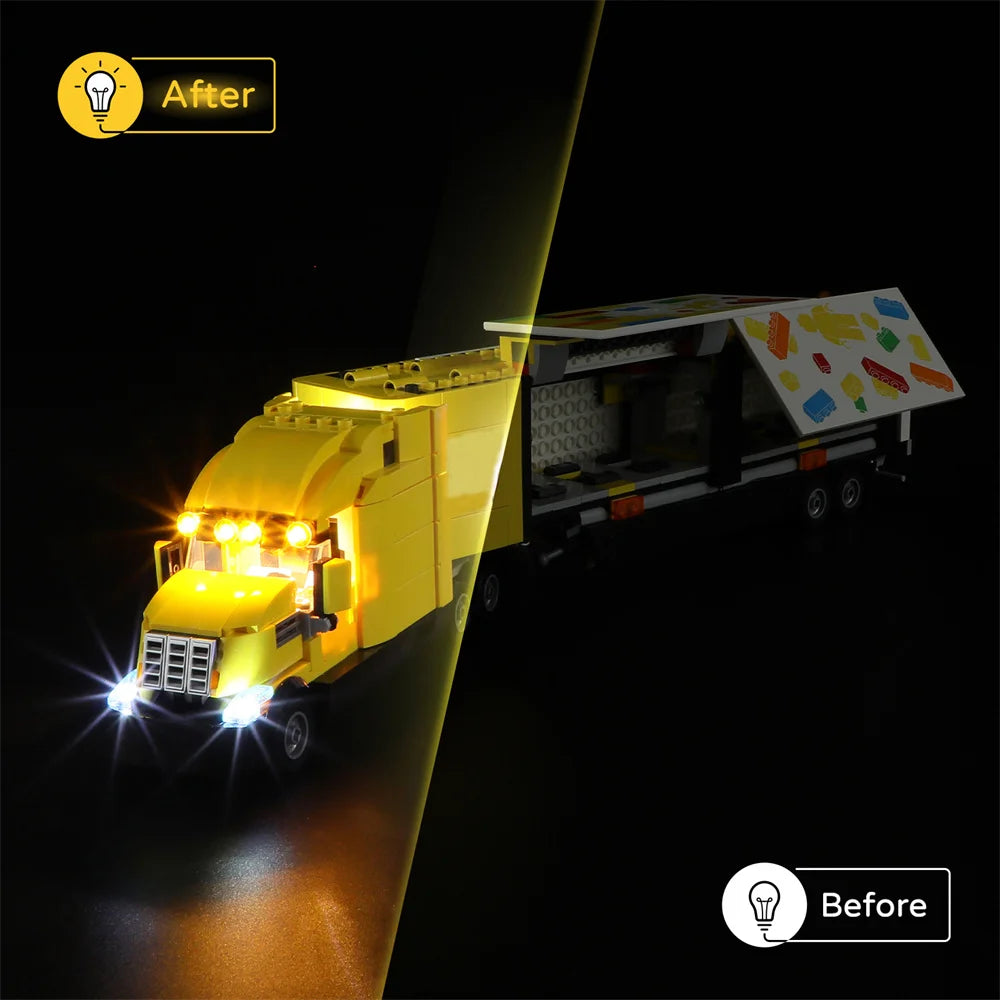 City Led Light Kit For 60440 The Delivery City Truck Not Include Building Block (Only Lighting Set)