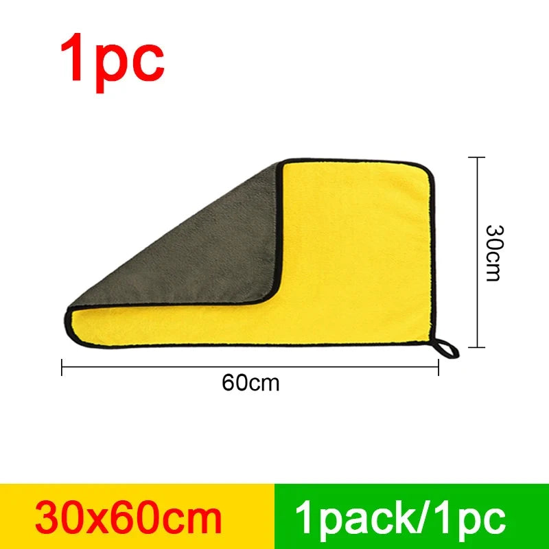 Hemasa  Microfiber Car Washing Towel 400GSM Double-Sided Coral Velvet Clean Towels