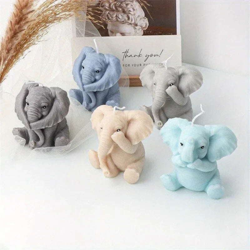 Candle Mold Elephant Shape Silicone Mold Three-dimensional Molds Candle Molds Silicone Hand Soap Mold Silicone Soap Molds