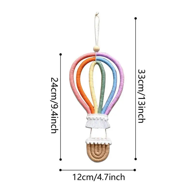 Hemasa Rainbow Wall Pendant Hot Air Balloon Wall Hanging