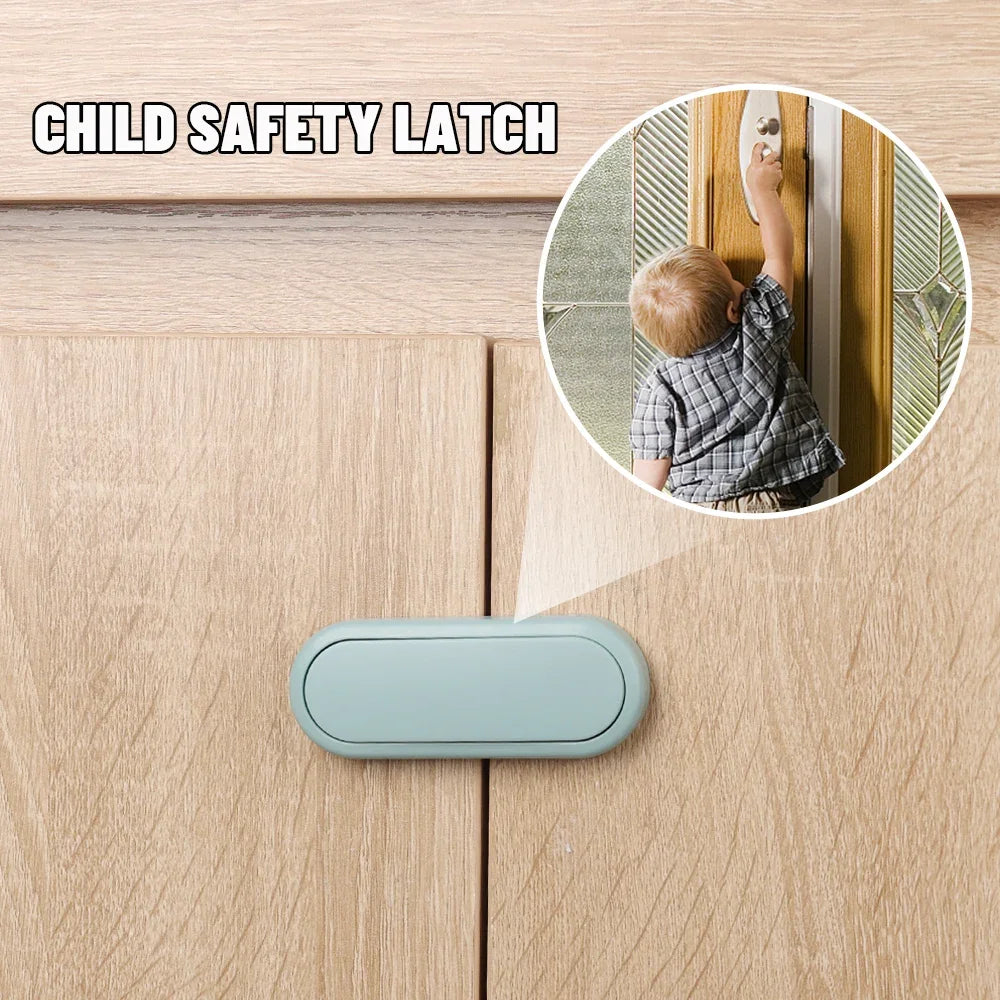 Hemasa 6 Pcs  Kids Multifunctional Safety Locks Baby Anti-pinch Hand Lock Cabinet Cabinet Door Lock Baby Protective Refrigerator Drawer Locks
