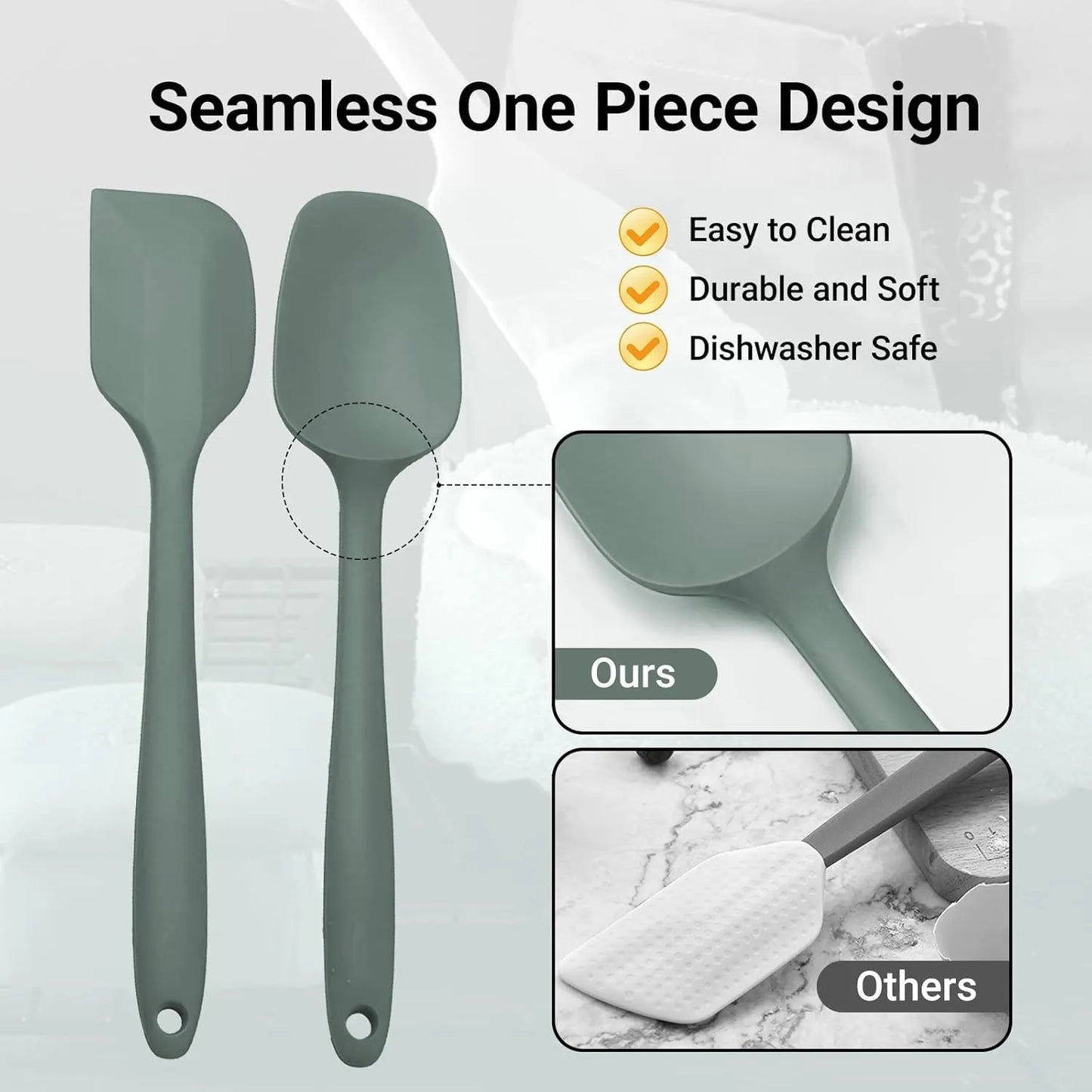 Hemasa 6/9 Pieces Silicone Bakeware Spatula Set Food /Non Stick Heat Resistant Spatulas