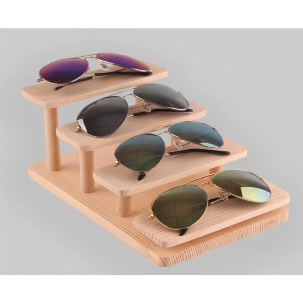 Wooden 2/3/4 Layers Puppet Toy Display Eyeglasses Showing Rack Jewelry Holder Bracelet Tray Stand Watch Cosmetics Shelf