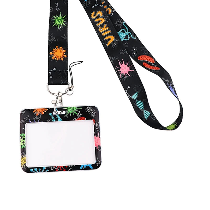 Dentist Doctor Nurse Cartoon Credential Neck Strap Lanyards Keychain ID Card Pass Hang Rope Lariat Key Chain Ring Badge Holder