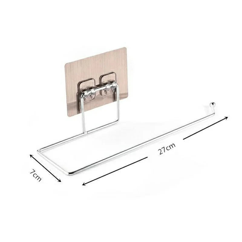 Hemasa Stainless Steel Kitchen Roll Paper Towel Holder Bathroom Tissue Stand Dining Table Vertical Napkins Rack Kitchen Storage Shelf