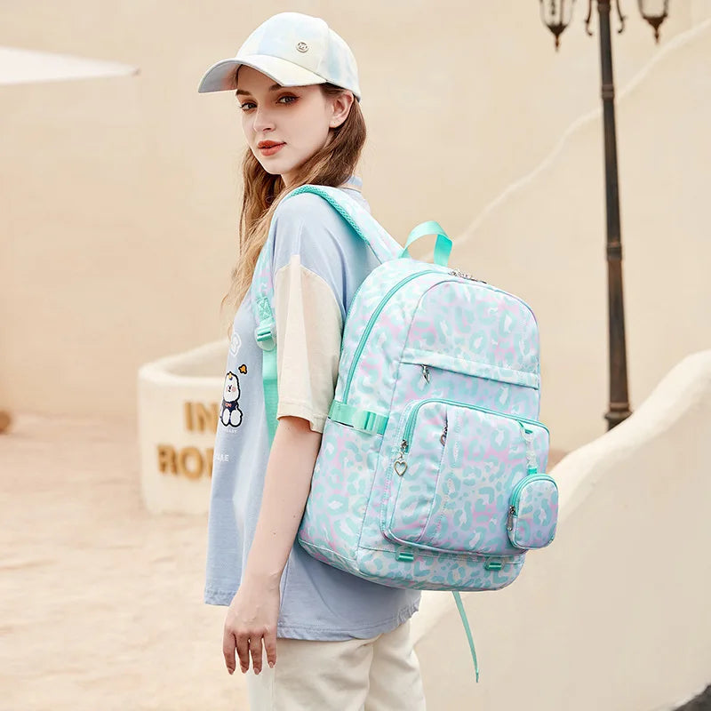 3 Pcs/Set School Bags for Teenage Girls Waterproof Kids Schoolbag Backpack Child With Pencil Case Lunch box Students Book Bag