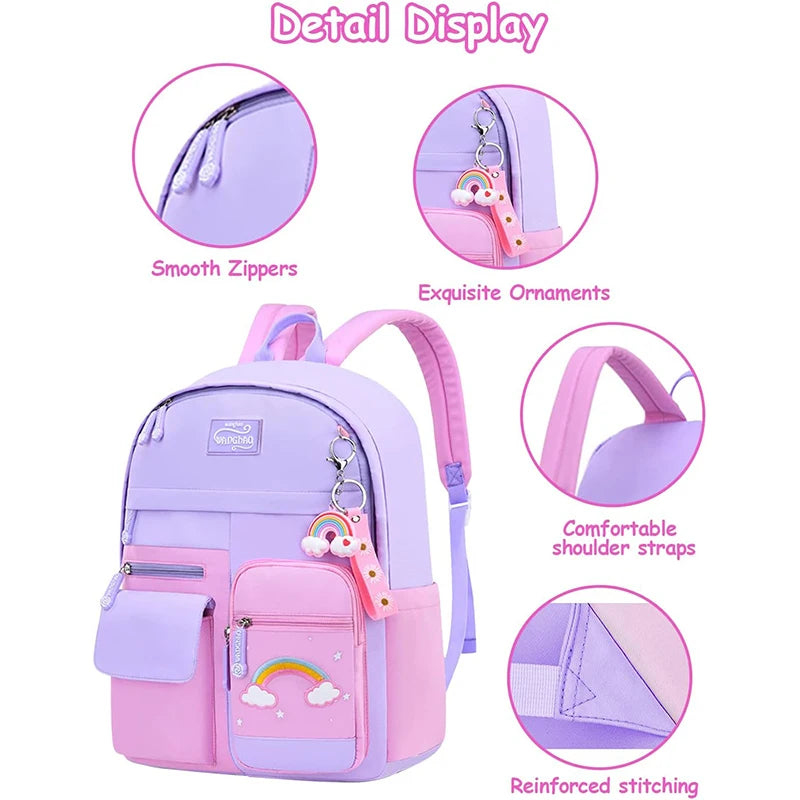 Children School Bags for Girls Lightweight and Waterproof Primary School backpack Kids Book Bag Schoolbag mochila