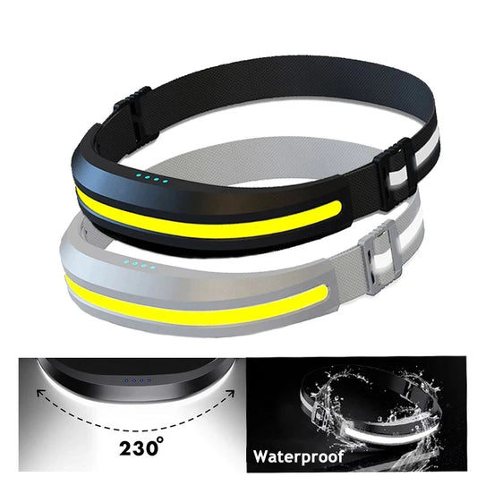 Hemasa Powerful Portable COB Headlamp USB Rechargeable Red and White Light Work Light Outdoor Camping Fishing Floodlight Headlight