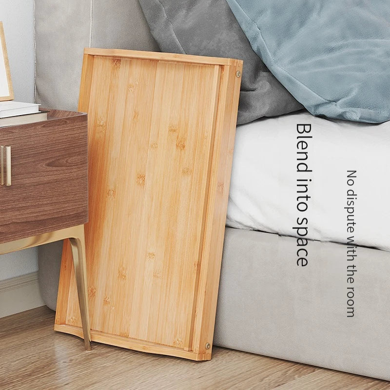 Hemasa  Bamboo Wood Bed Tray Portable Folding Laptop Desk Tea Food Serving Table Folding Leg Laptop Desk On The Bed