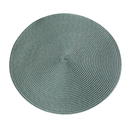 Hemasa Set of 6 Round Woven Non-slip Kitchen Placemat for Kitchen Dining Table European Style.