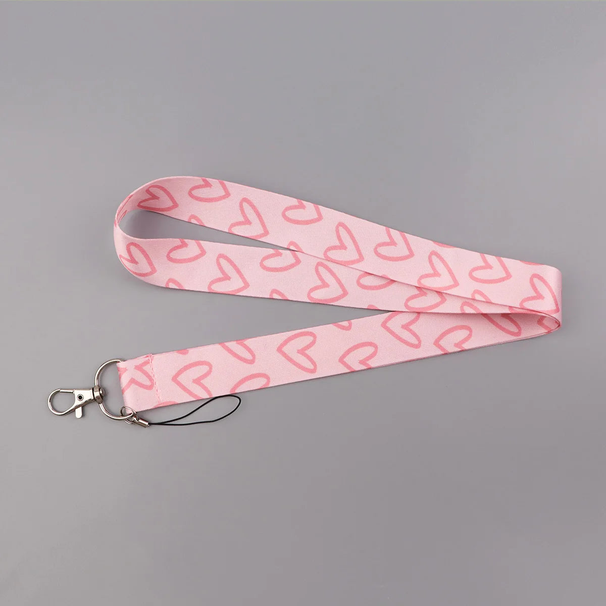 Tejesa Heart Lanyard Simple Style Neck Strap for Key ID Card Cell Phone Straps Badge Holder DIY Hanging Rope Neckband Accessories