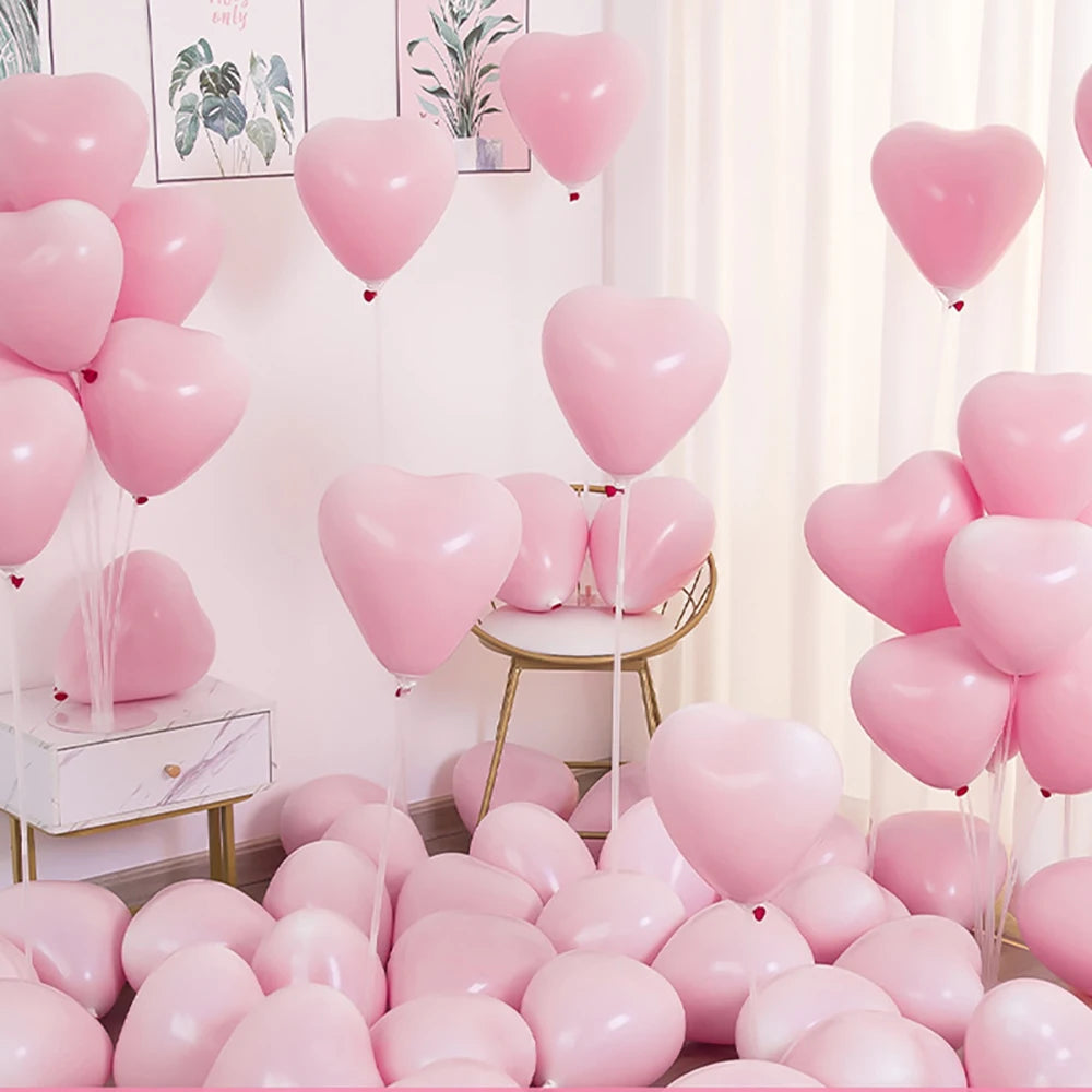 12Inch Heart shape Balloons Love Inflatable Air Helium Balloon room Day Marriage Wedding Birthday Party Decor Supplies