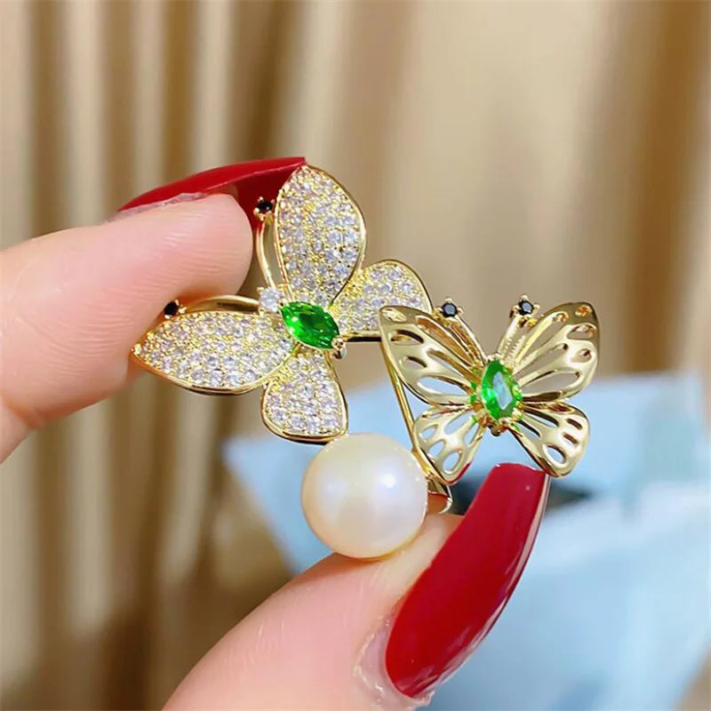 Elegant Cute Bird Brooches for Women Unisex Shiny Rhinestone Zircon Emblem Bee  Butterfly Corsage Badges Lapel Pins Jewelry Gift
