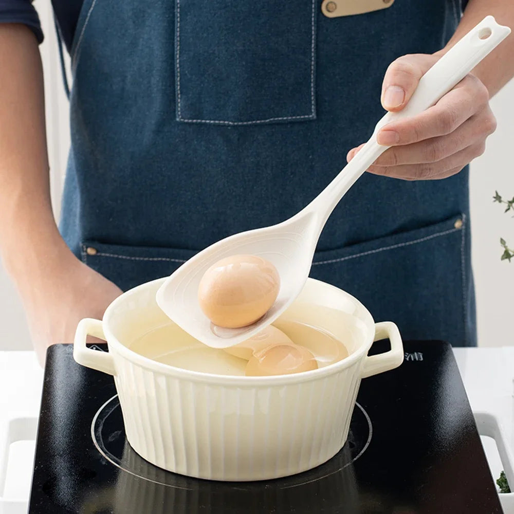 Hemasa Silicone Spoon Multi-use  Comfortable Non-slip Round Handle Large Cooking Utensils Mixing Spoon