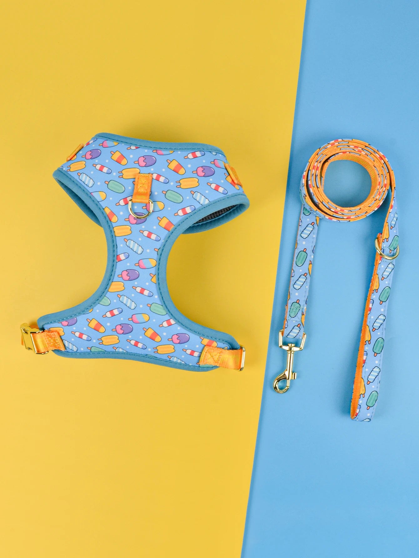 Valentine's Day and New Year's gift Cute Design Adjutable Luxury Designer Pet Harness &1 Pcs Color Matching Pet Dog Leashes