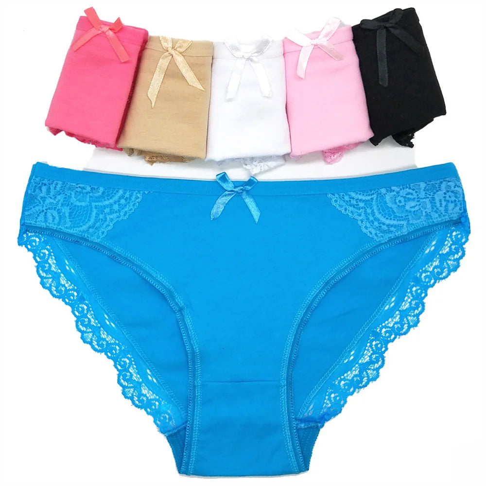 Cotton Briefs Lady 5 PCS/SET Lace Panty Underpants Seamless Panties For Women Lingerie
