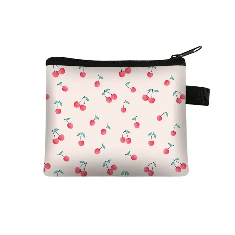 Tejesa Floral Print Small Cosmetic Bag Girl Women Sanitary Napkin Storage Organizer Bag Coin Card Money Eearphone Lipstick Holder Pouch