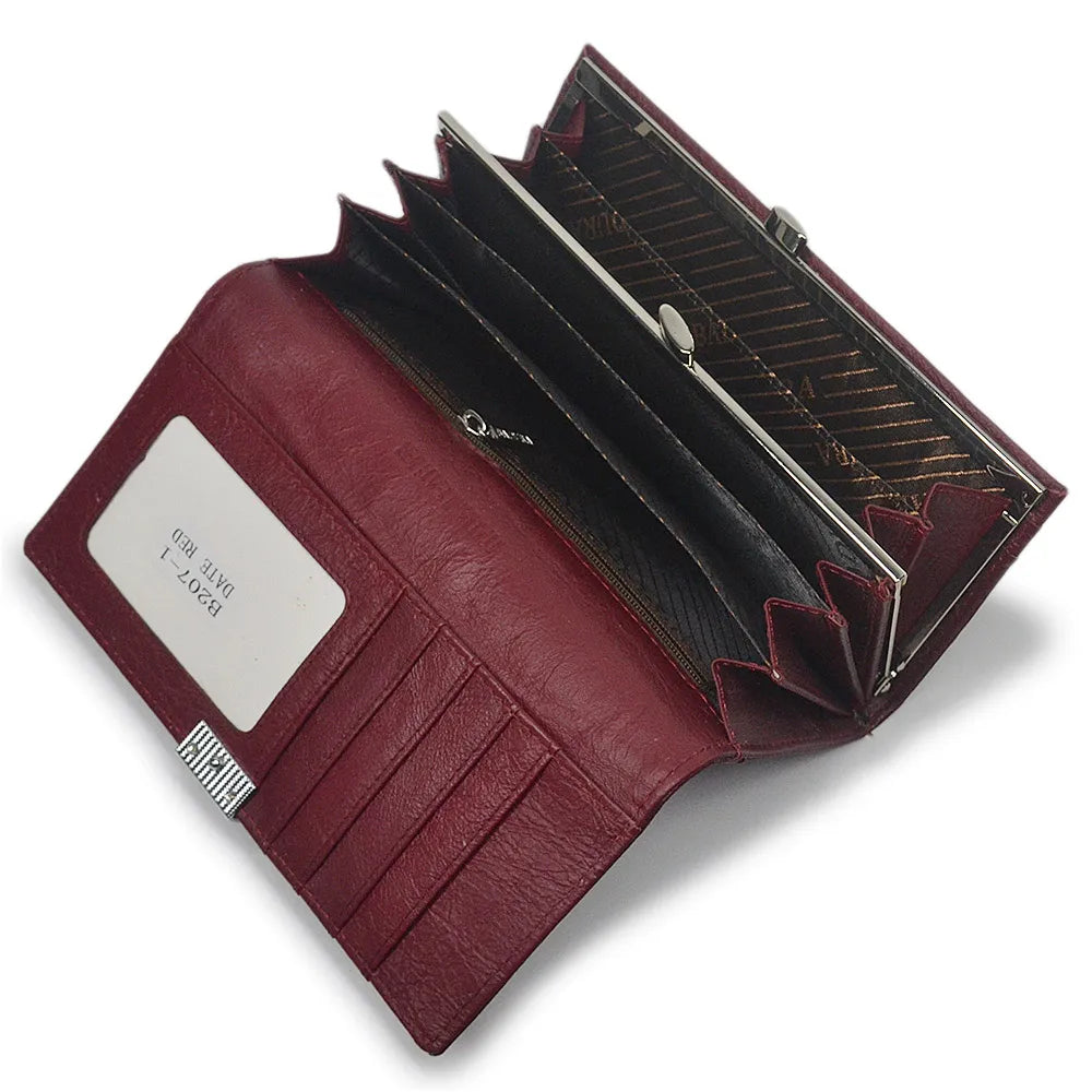 Hemasa Genuine Leather Women's Wallet Designer Female Coin Purses ID Card Holder/ Ladies Money Clutch Bags