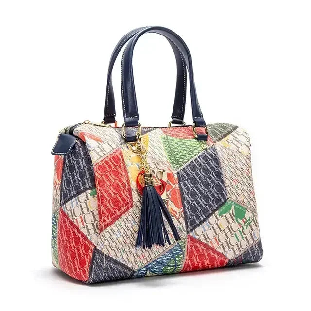 CH Women's Commuter Crossbody Bag 2025 Spring New Colorful Printed Women's Handbags Monogram Bronze Fashion Luxury Design