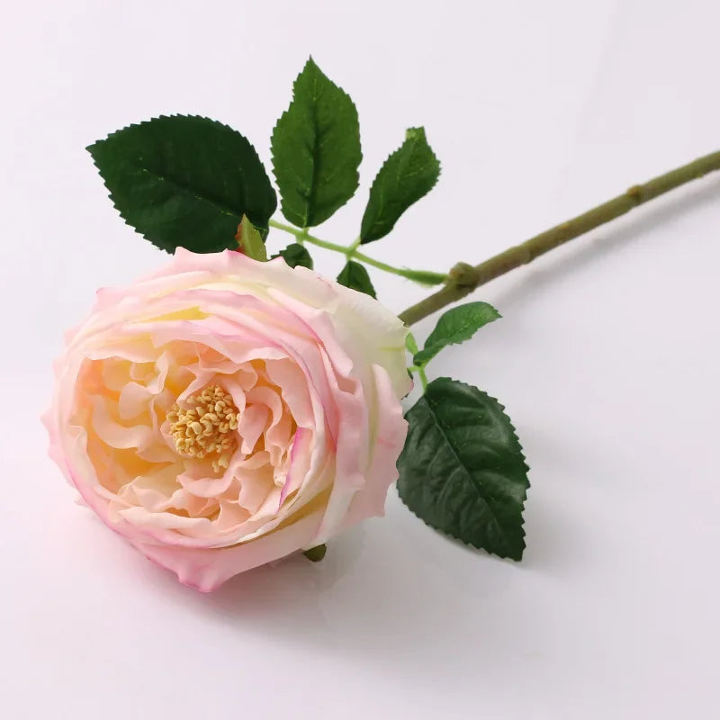 5Pc Moisturizing Rose Artificial Flowers Real Touch Rose Bridal Bridesmaid Bouquet Wedding Decor Flowers Party Home Decor Floral