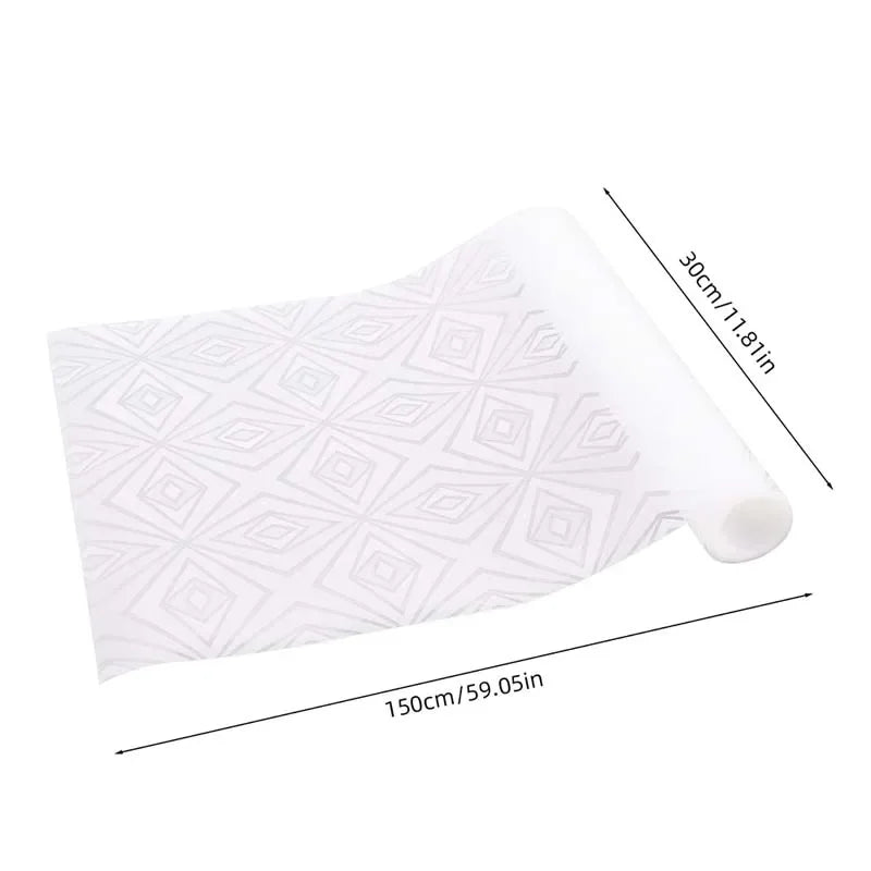 Tejesa 30x150cm Transparent Non-Slip Drawer & Shelf Liners Non Adhesive Cabinet Liner for Kitchen Cabinet Pantry Shelves Under Sink Mat