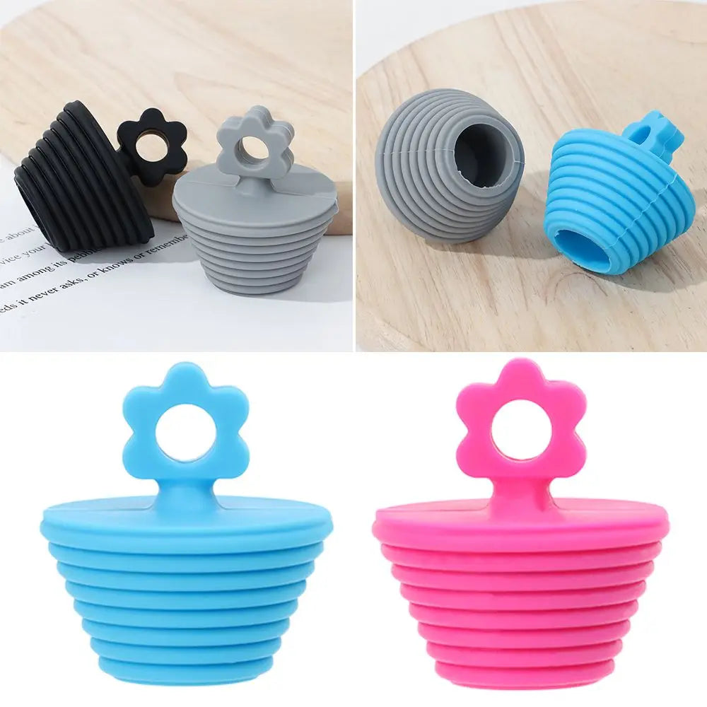 Hemasa 2Pcs Silicone Drain Stopper Universal Bathtub Plug Shower Bath Tub Sink Drains Replacement Bathroom Accessories