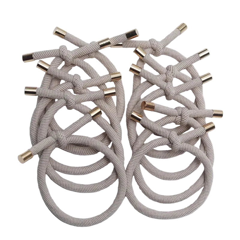 Tejesa 20PCS Women Elastic Hair Rubber Bands High Quality Girls Hair Bands Hair Scrunchies Gold Plated  Hair Accessories Hair Gum/Tie