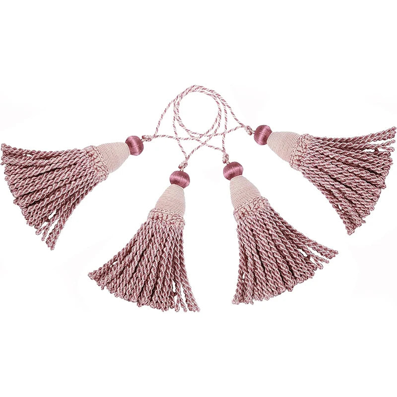 4 & 2Pack Tassel Key Tassel with Loops Handmade Twisted Tassel Craft DIY Accessories for Home Decoration Tassels for Crafts