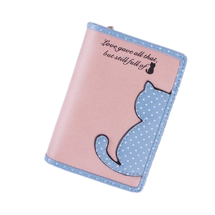 Hemasa  Zip Wallet  Casual  PU Long Large Capacity Coin Purse /Clutch Bag Cute Cat Pattern Wallet