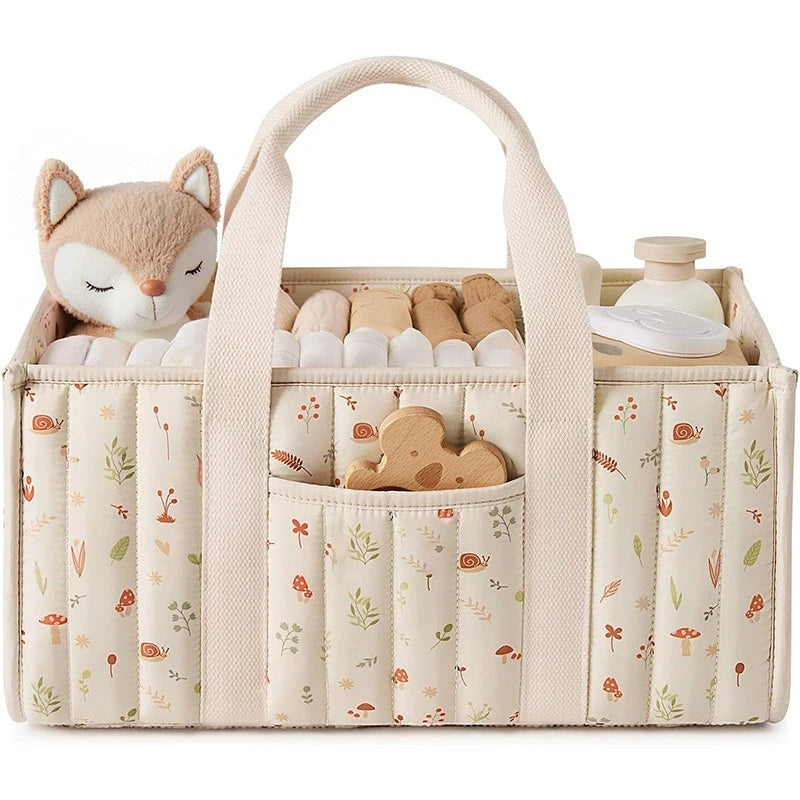 Tejesa Large Capacity Foldable Diaper Bag Durable Multi-Functional Storage Pouch for Diapers Wipes Easy to Carry Moms Diaper Bag Travel