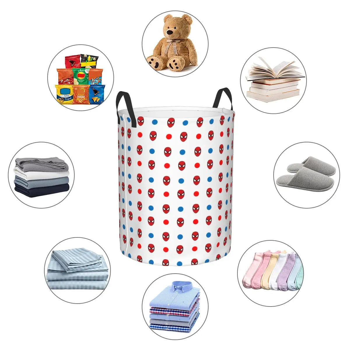 Tejesa  Spider Man Laundry Hamper/ Large Clothes Storage Basket/ Superhero Movie Toys Bin Organizer for Boy Girl
