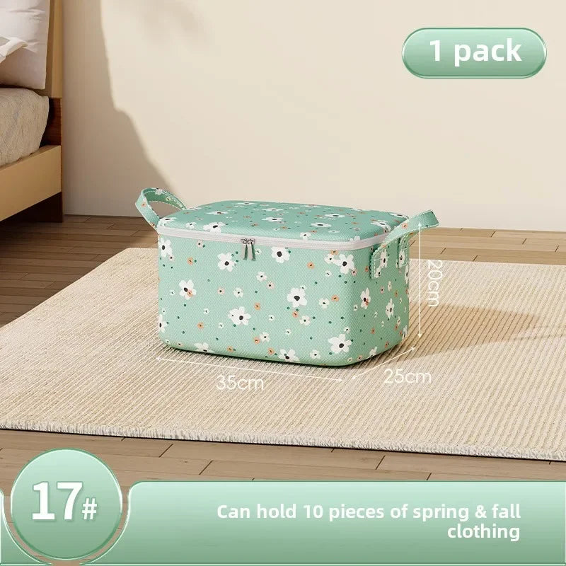 Large Capacity 220L Oxford Fabric Storage Box Modern Rectangle Home Wardrobe Clothing Organizer Clothes Quilt Blanket