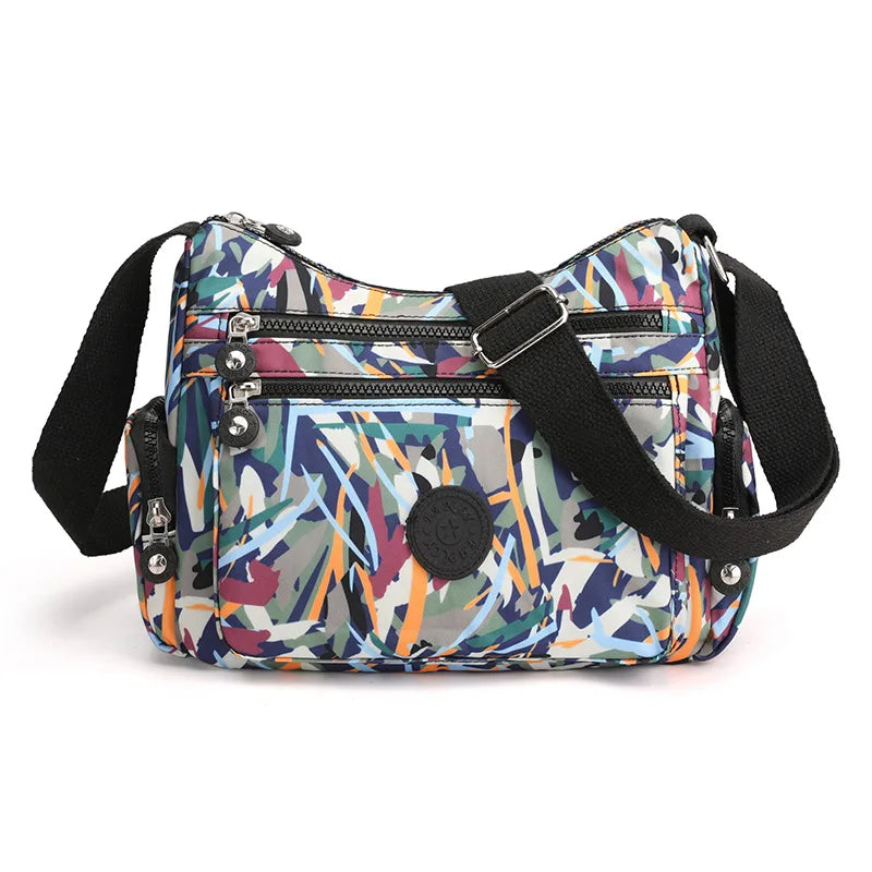 Printing Shoulder Bags for Women Waterproof Crossbody Casual Multifunction Shopping Handbag Large Capacity Messenger Bag Female