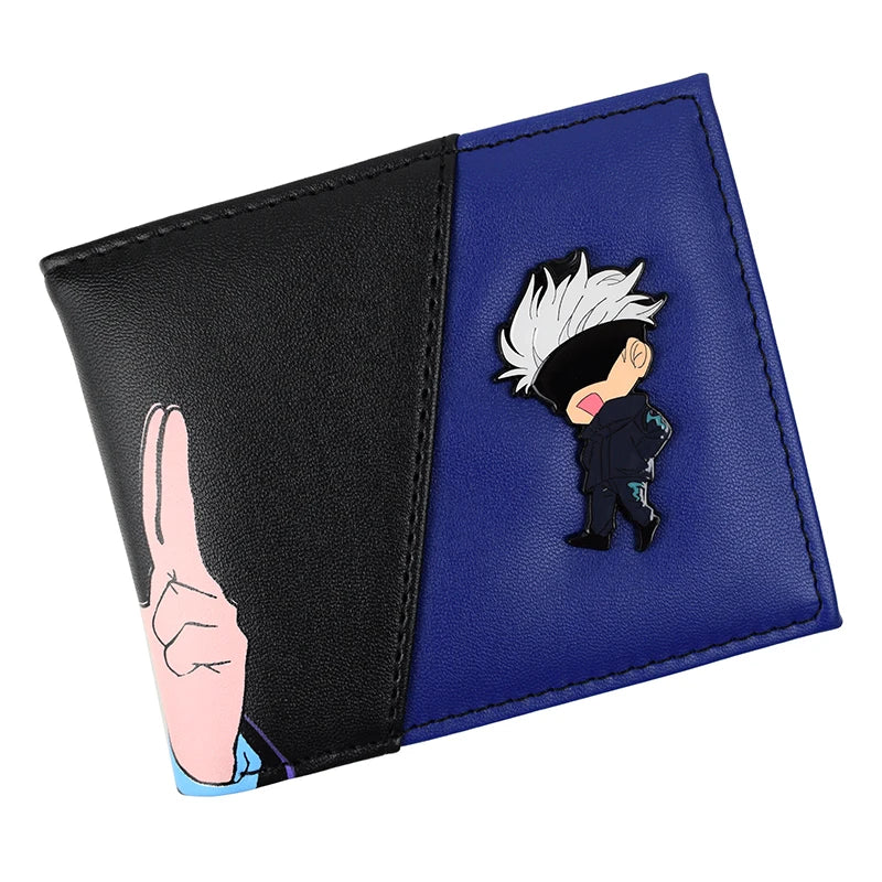 Hemasa Cartoon Boys Wallet Cool Metal Design Short Purse with Zipper Pocket