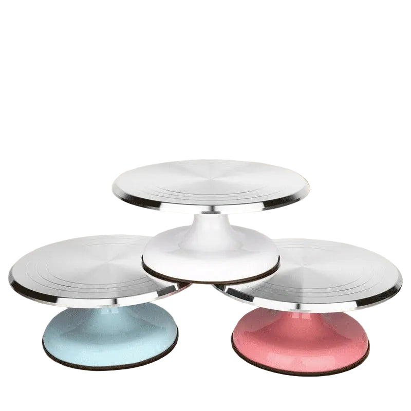 Tejesa 10Inch Pastry Turntable Cake Stand Aluminum Alloy Professional Pastry Rotating Tray and Pastry Accessories Decoration Tool