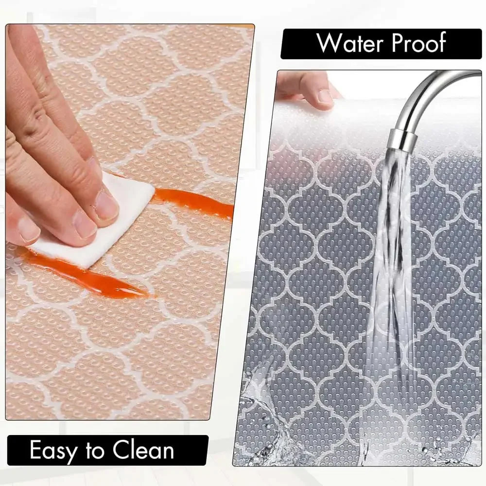 Tejesa 30x100CM Reusable Transparent Drawer Liners Washable Kitchen Cabinet Dustproof Mat Refrigerator Non-Slip Liners Mats
