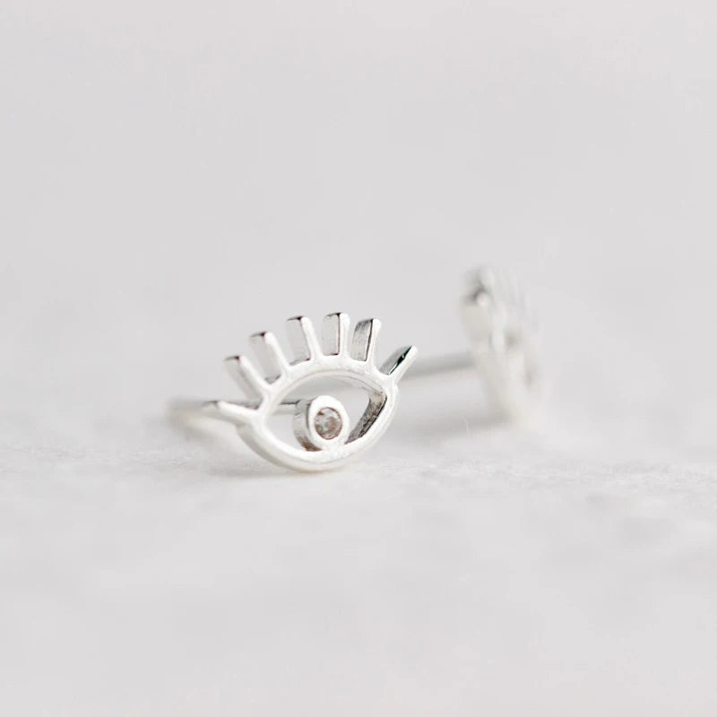 Modian Silver 925 Jewelry Simple Cute Eyes Stud Earrings for Women 925 Sterling Silver Pins Mode Fashion Female Oreilles